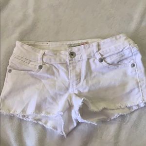 White denim shorts